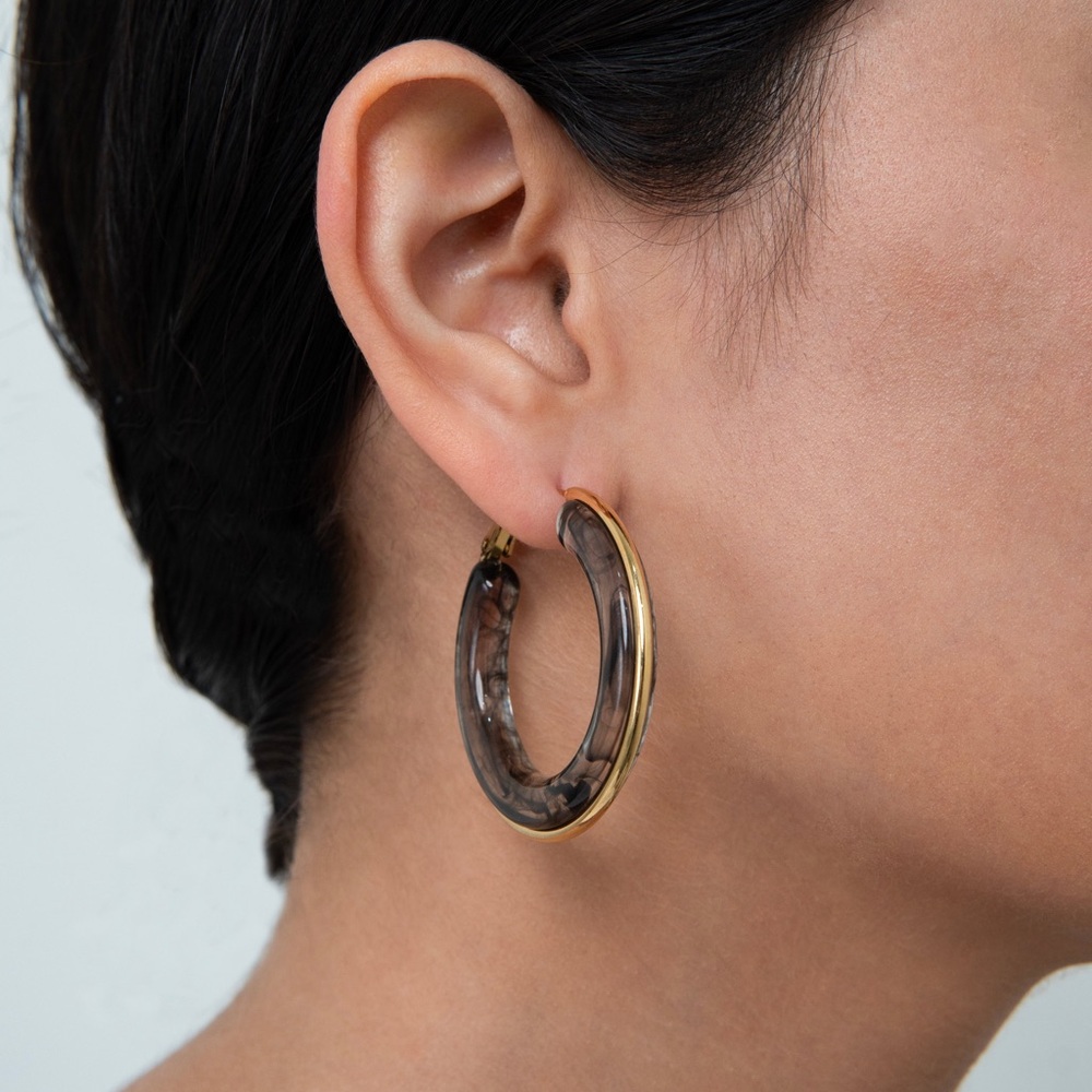 Modern Swirl Hoops - Picture 3 of 10